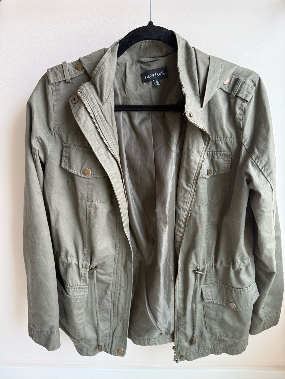 New Look Olive Green Utility Jacket with Hood